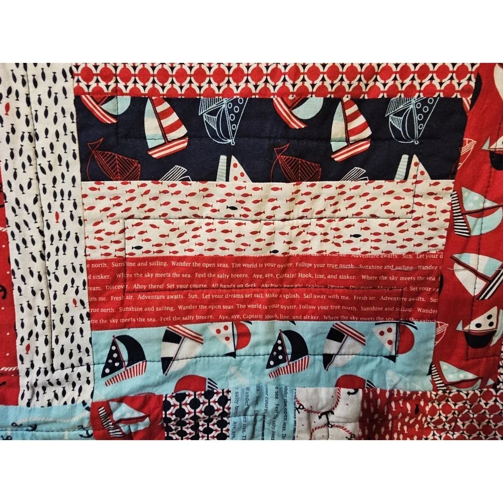 Nautical Quilt 34x44‎ Toddler/Crib Size  Classic Usa